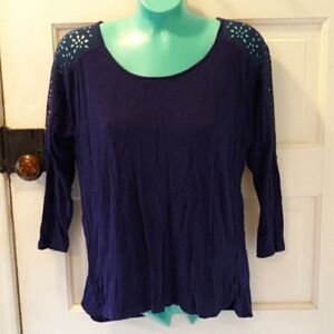 Mossimo XS blue lacy shoulders